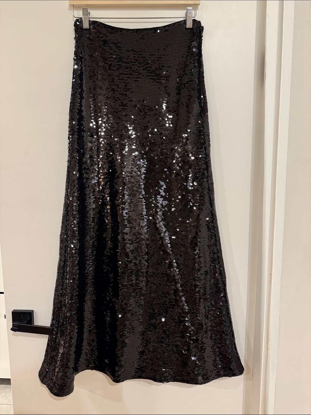 Reformation Black Sequin Skirt Size 4